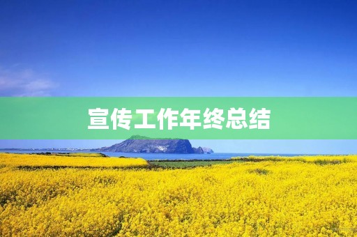 宣传工作年终总结