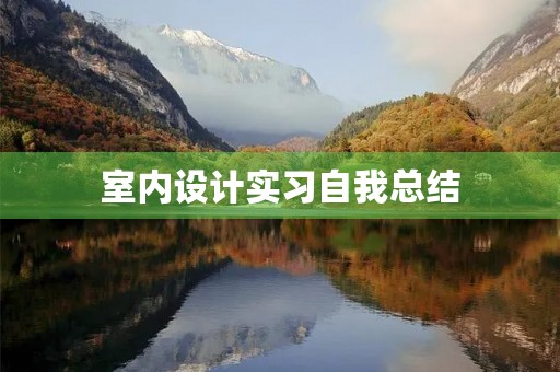 室内设计实习自我总结 室内设计实习自我总结