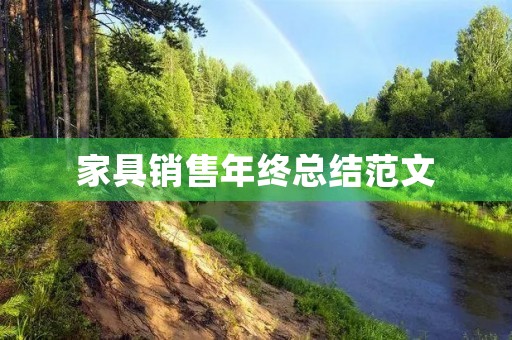 家具销售年终总结范文
