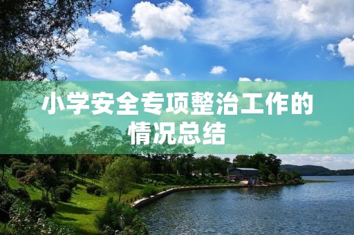 小学安全专项整治工作的情况总结