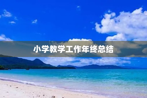 小学教学工作年终总结