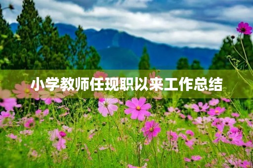 小学教师任现职以来工作总结