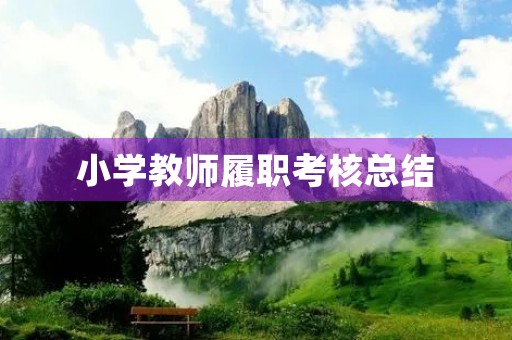 小学教师履职考核总结