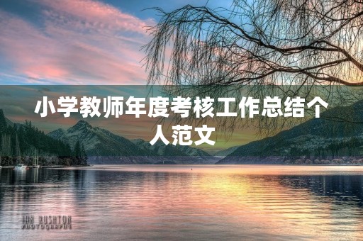 小学教师年度考核工作总结个人范文