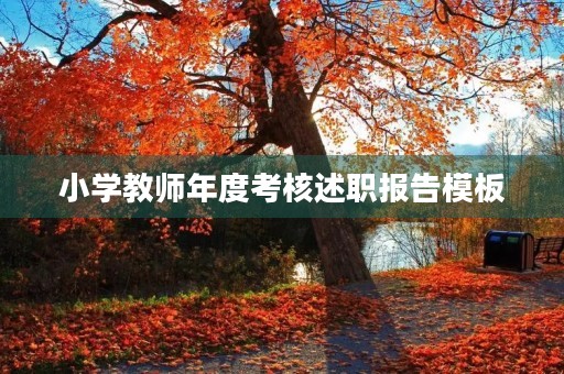 小学教师年度考核述职报告模板 小学教师年度考核述职报告模板