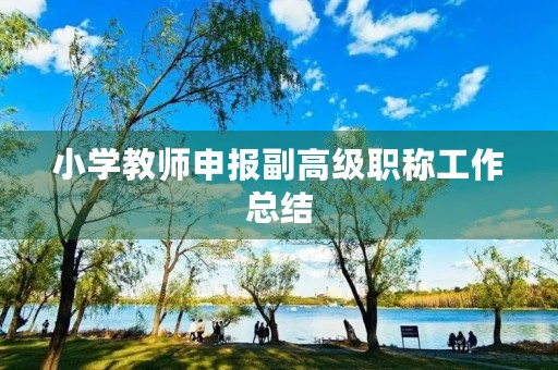 小学教师申报副高级职称工作总结