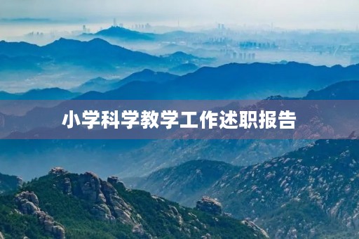 小学科学教学工作述职报告
