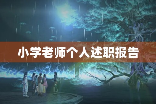 小学老师个人述职报告