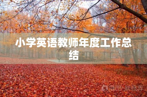 小学英语教师年度工作总结