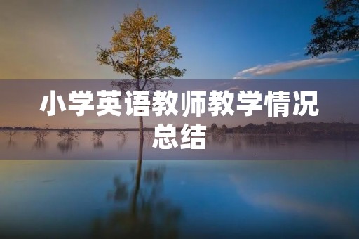 小学英语教师教学情况总结