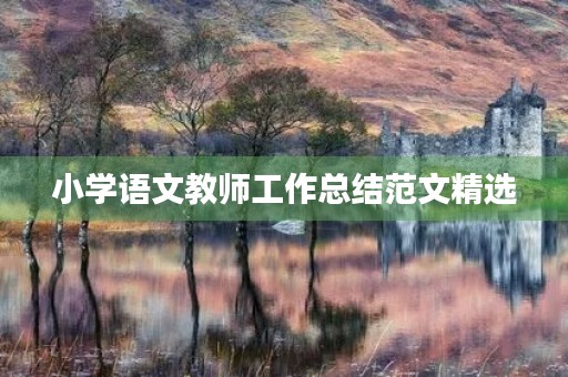小学语文教师工作总结范文精选