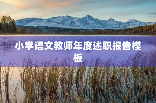 小学语文教师年度述职报告模板