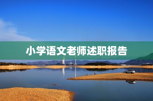 小学语文老师述职报告