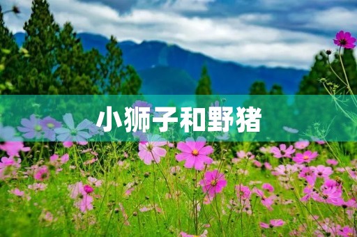 小狮子和野猪 小狮子和野猪
