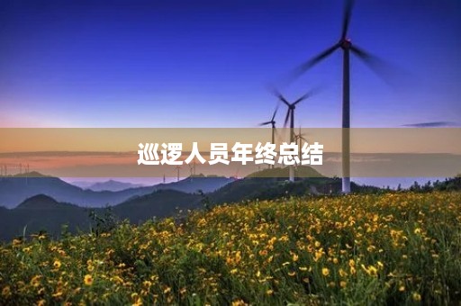 巡逻人员年终总结