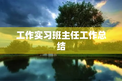 工作实习班主任工作总结 工作实习班主任工作总结