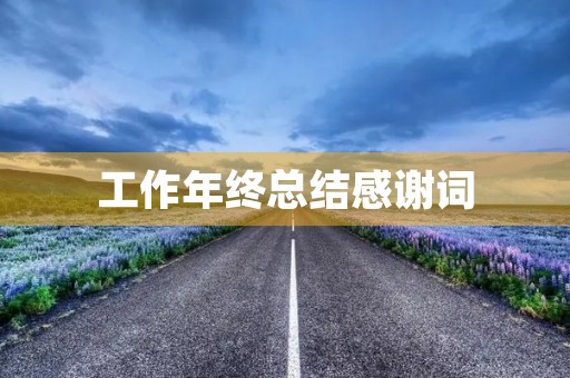 工作年终总结感谢词