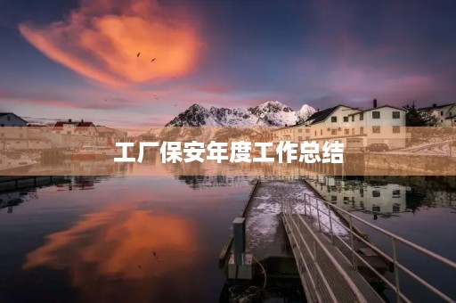 工厂保安年度工作总结