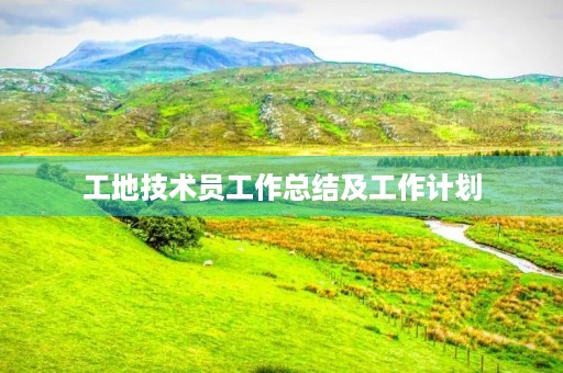 工地技术员工作总结及工作计划