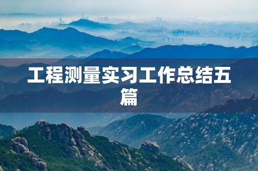 工程测量实习工作总结五篇