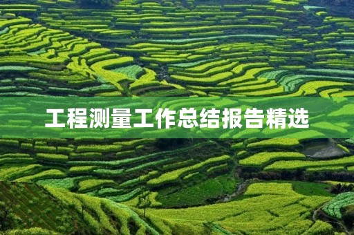工程测量工作总结报告精选
