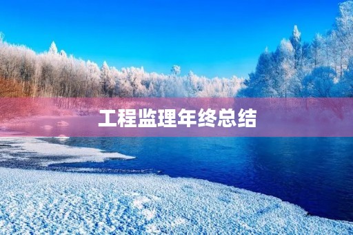 工程监理年终总结 工程监理年终总结