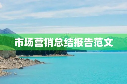 市场营销总结报告范文