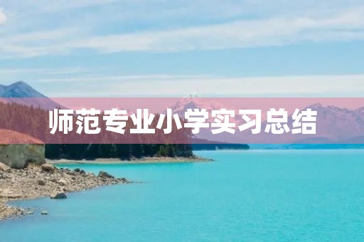 师范专业小学实习总结