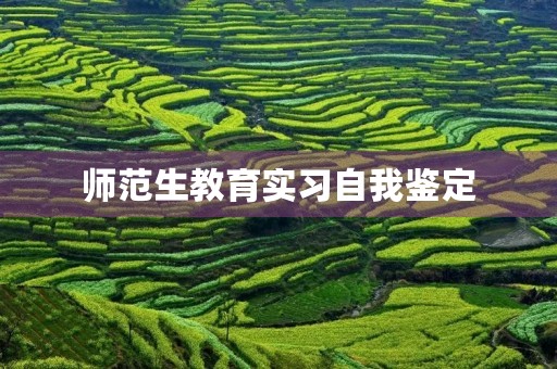 师范生教育实习自我鉴定【总结】