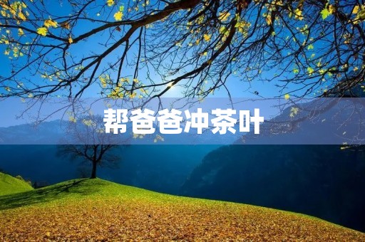 帮爸爸冲茶叶 帮爸爸冲茶叶