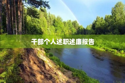 干部个人述职述廉报告(10篇)