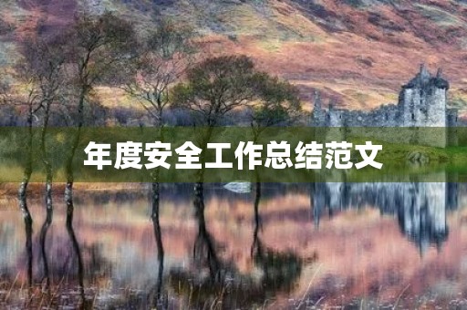 年度安全工作总结范文
