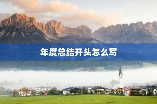 年度总结开头怎么写