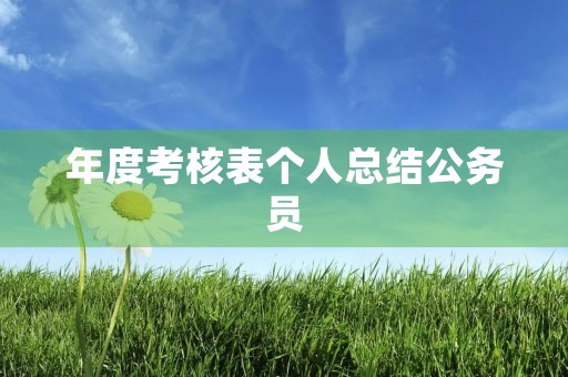 年度考核表个人总结公务员
