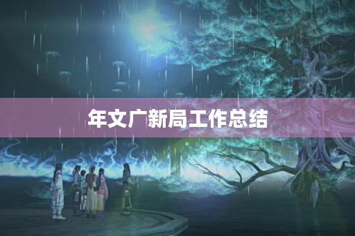 年文广新局工作总结