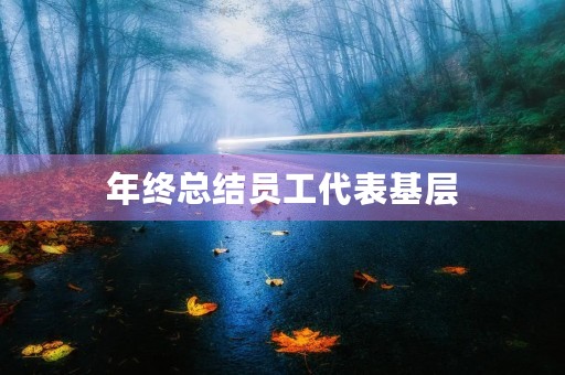 年终总结员工代表基层