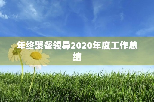 年终聚餐领导2020年度工作总结