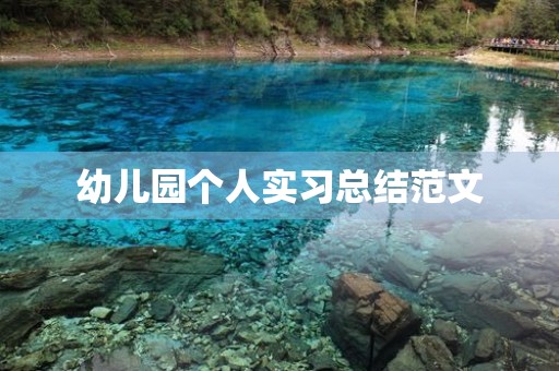 幼儿园个人实习总结范文