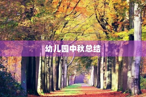 幼儿园中秋总结