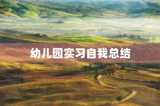 幼儿园实习自我总结（7篇）
