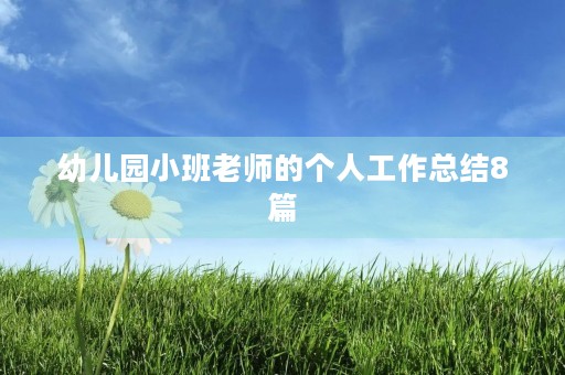 幼儿园小班老师的个人工作总结8篇