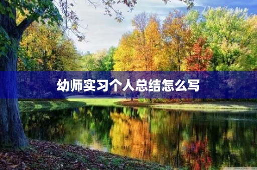 幼师实习个人总结怎么写