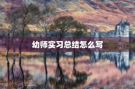 幼师实习总结怎么写 幼师实习总结怎么写