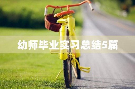 幼师毕业实习总结5篇 幼师毕业实习总结5篇