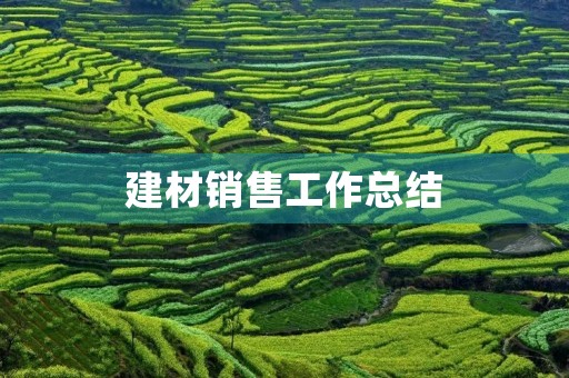 建材销售工作总结