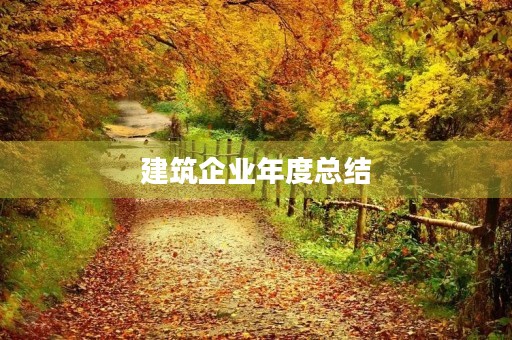 建筑企业年度总结