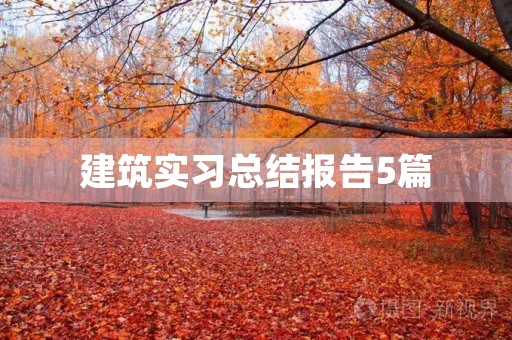 建筑实习总结报告5篇