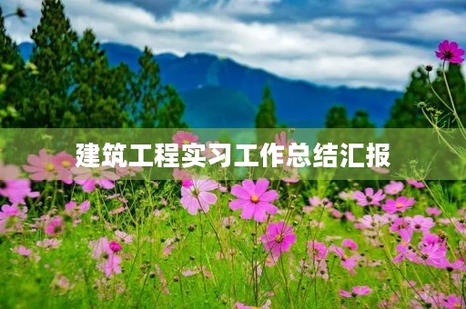 建筑工程实习工作总结汇报