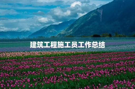 建筑工程施工员工作总结