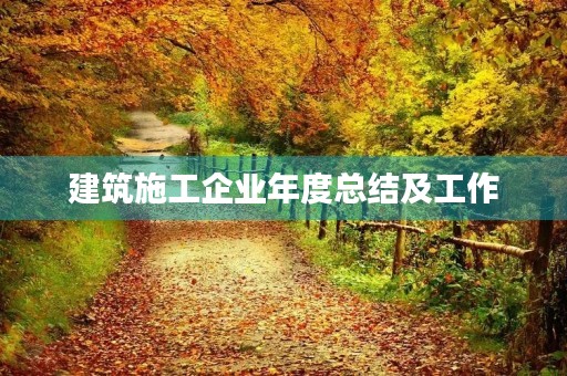 建筑施工企业年度总结及工作